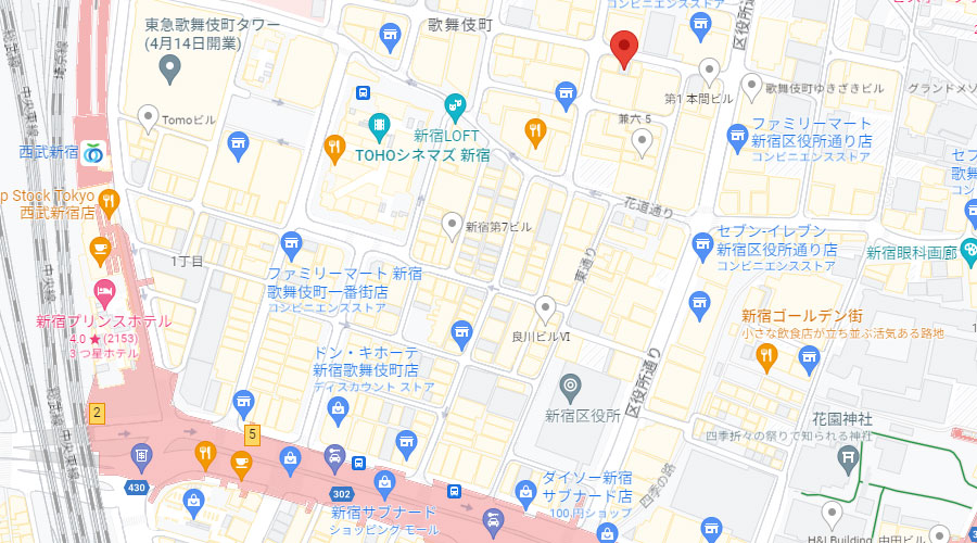 ヘアセット RIERA 新宿 地図